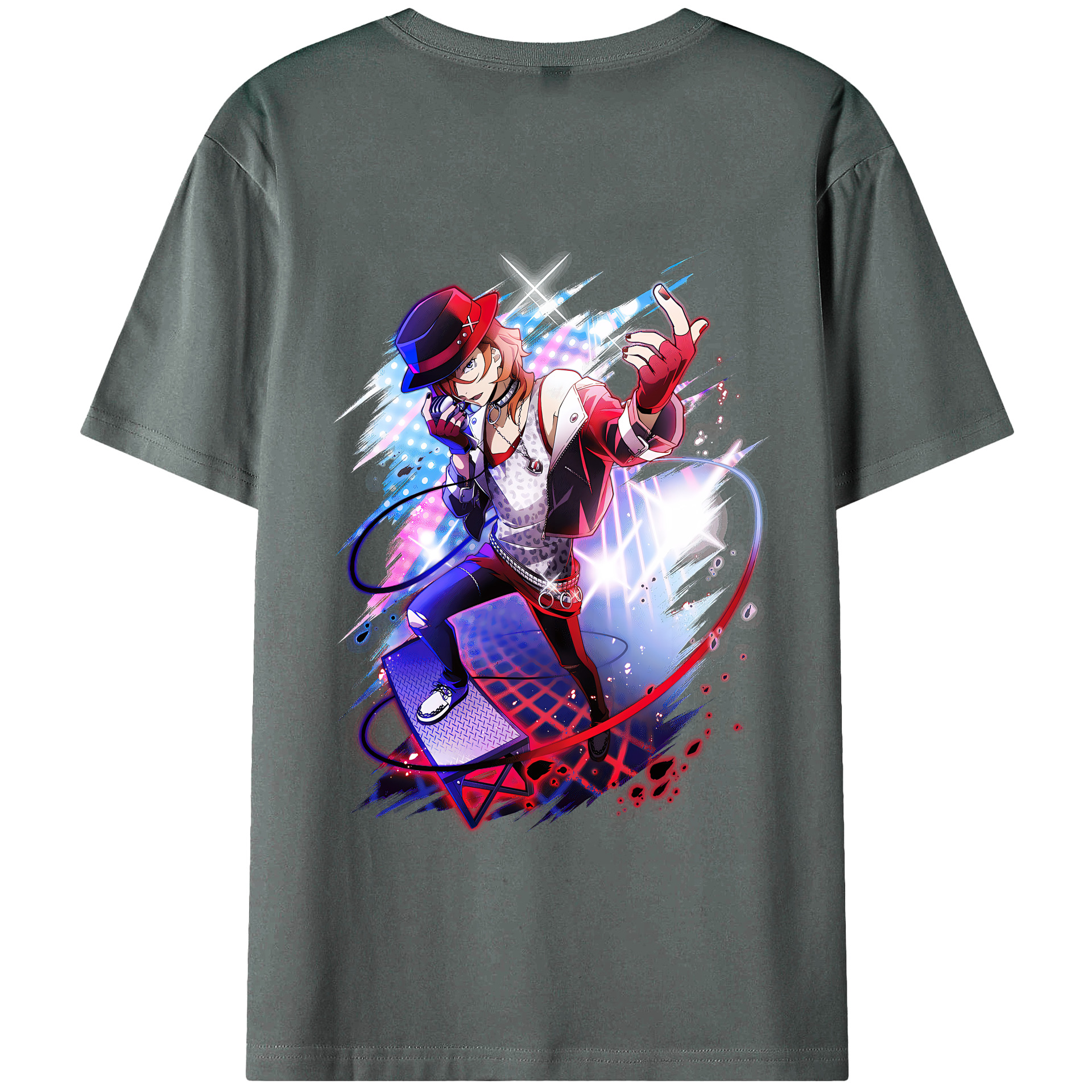（画像用） 文豪ストレイドッグス Bungo Stray Dogs 綿100％半袖Tシャツ（背面プリント）